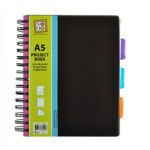 36682 SOHO Projectboek A5 zwart 3tabs 200vel