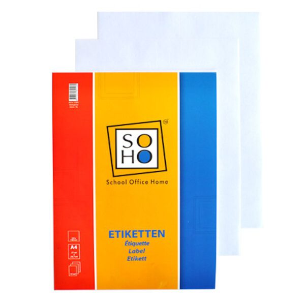 37607 SOHO Etiketten A4 105x148mm 10 vel a 4 stuks