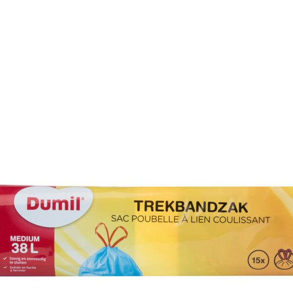 1020009 Dumil trekbandzakken 38L 15 stuks