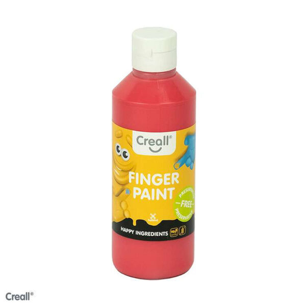 07822 Creall vingerverf fles 250ml rood Happy Ingredients