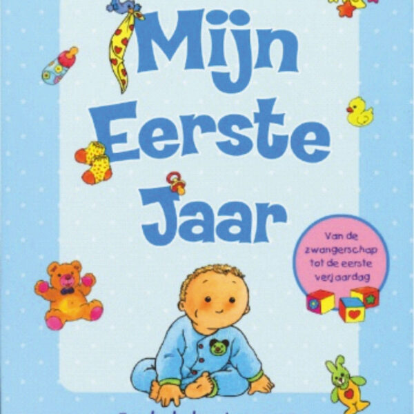 557417 Babyboek blauw Mijn eerste jaar