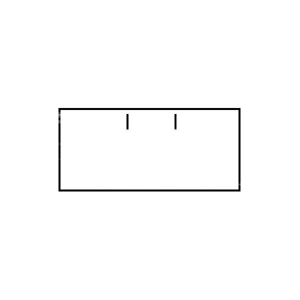 2616008 Etiket 2616 wit rechthoekig permanent 6 rol a 1000 stuks