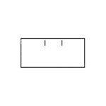 2616700 Etiket 2616 wit rechthoekig afneembaar 6 rol a 1000 stuks