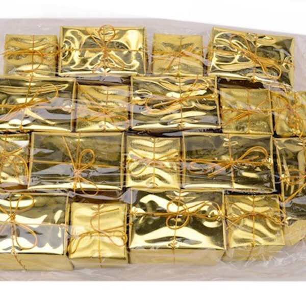 800-741 Pakjesguirlande goud 7x7-12x8 1.8m