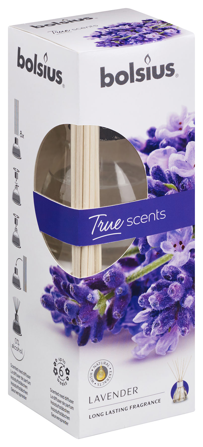 101926800477 Bolsius geurverspreider 45 ml True Scents Lavendel
