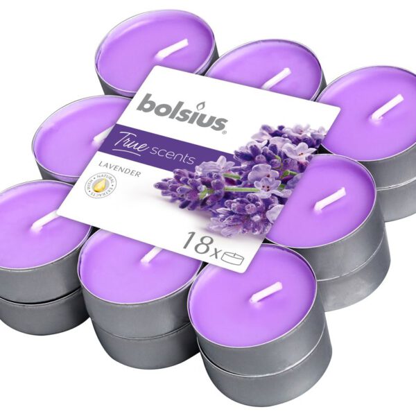 101926943477 Bolsius geurtheelicht 4 uur 18 stuks French Lavender