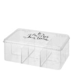 179650530 Theedoos Acryl helder 6 vaks 215x145x88mm