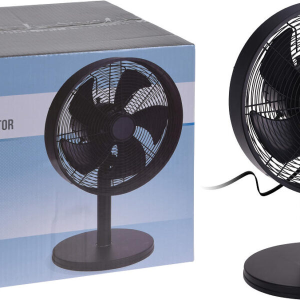 EE1000010 Ventilator tafelmodel luxe 30cm zwart