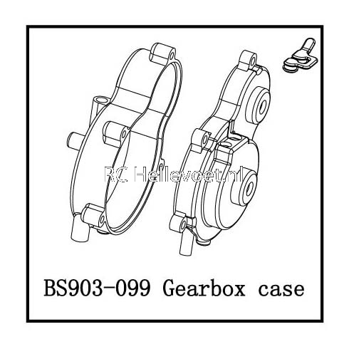 BS903-099 Gearbox Bulkhead-Fr./Rr