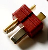 High current (Dean) T connector Rood 40A (Male)