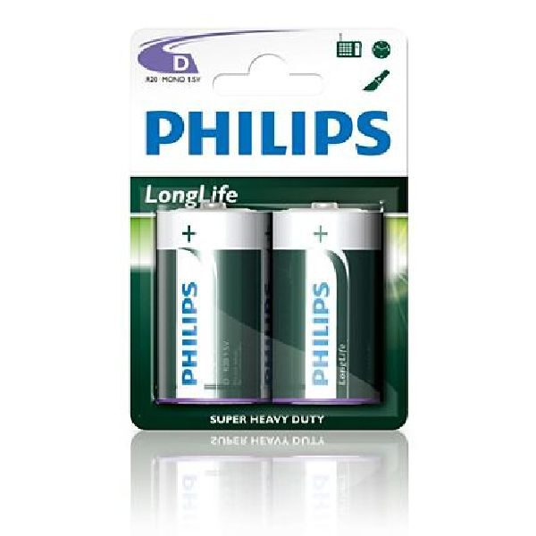 R20PHLL Batterij Philips Longlife R20 D-Cell 12 x bls2