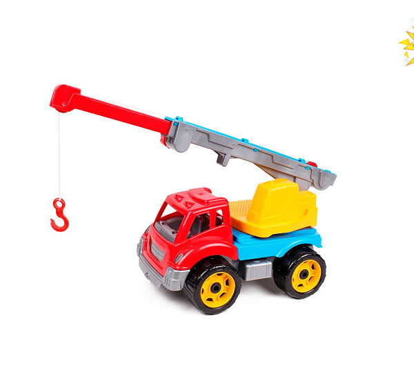 Sun Fun kraanwagen 36x20x21cm rood geel