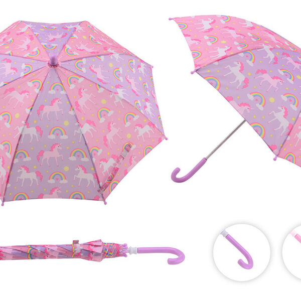 Meiden paraplu eenhoorn en regenboog