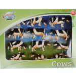Kids Globe koeien zwart/wit liggend en staand 12stuks 1:32