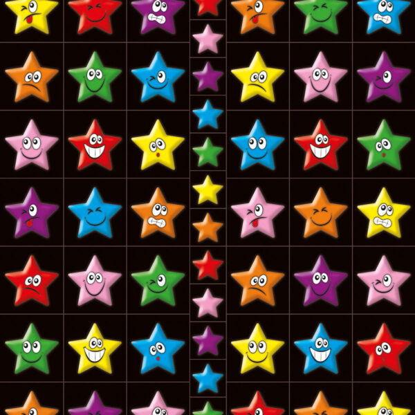 Totum Twinkle Stickers Glitter Sheet Funny Stars