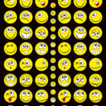 Totum Twinkle Stickers Glitter Sheet Crazy Yellow Faces