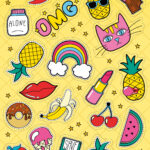Totum Twinkle Stickers Glitter Sheet Pineapple