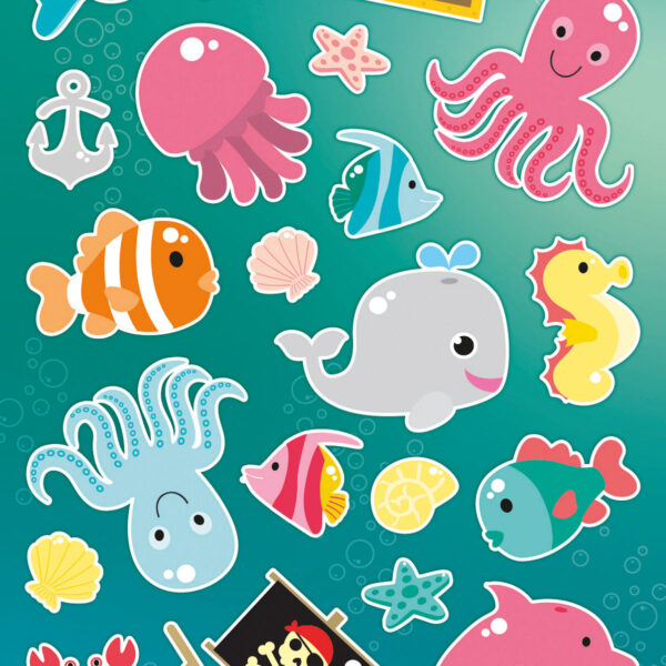 Totum Twinkle Stickers Paper Sheet Sealife