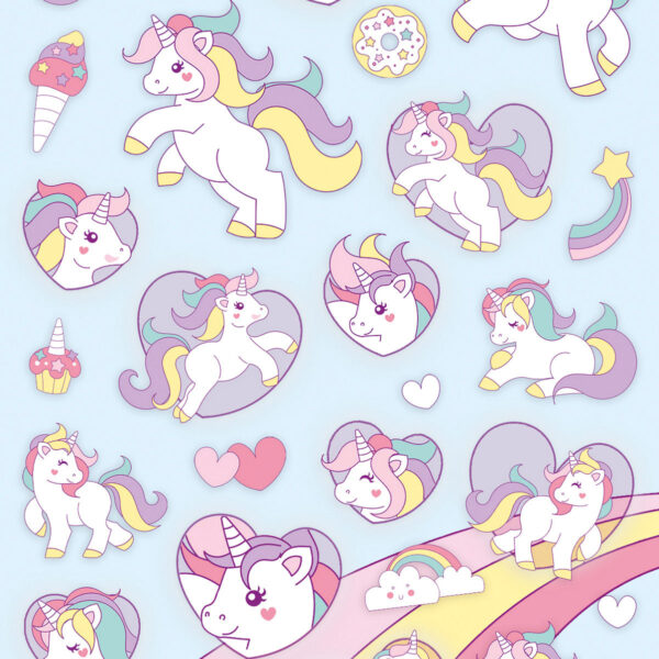 Totum Twinkle Stickers Paper Sheet Unicorns 2