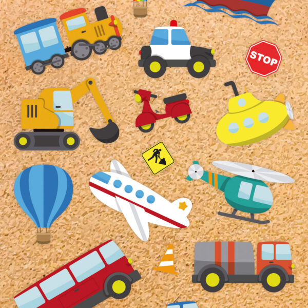 Totum Twinkle Stickers Paper Sheet Vehicles 2