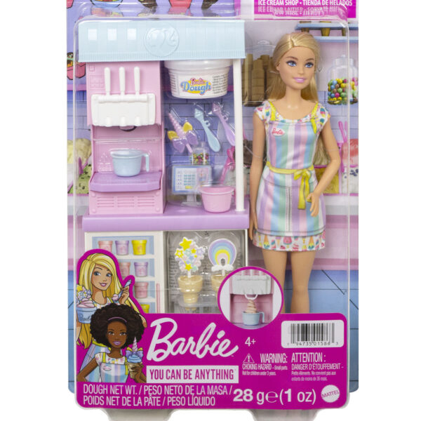 Barbie IJssalon speelset met blonde pop
