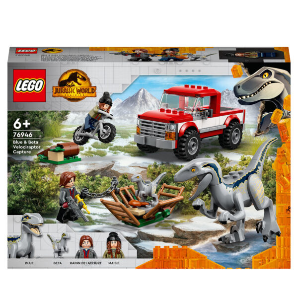 LEGO Jurrasic World Blue en Beta Velociraptorvangst