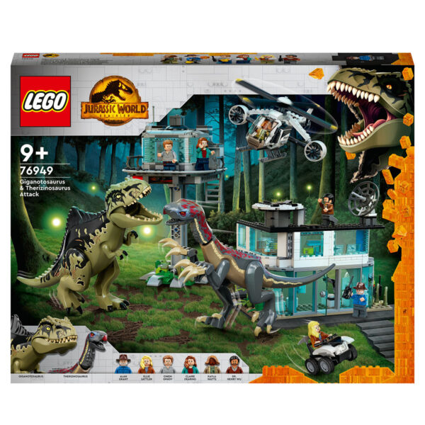 LEGO Jurrasic World Giganotosaurus en Therizinosaurus Attack