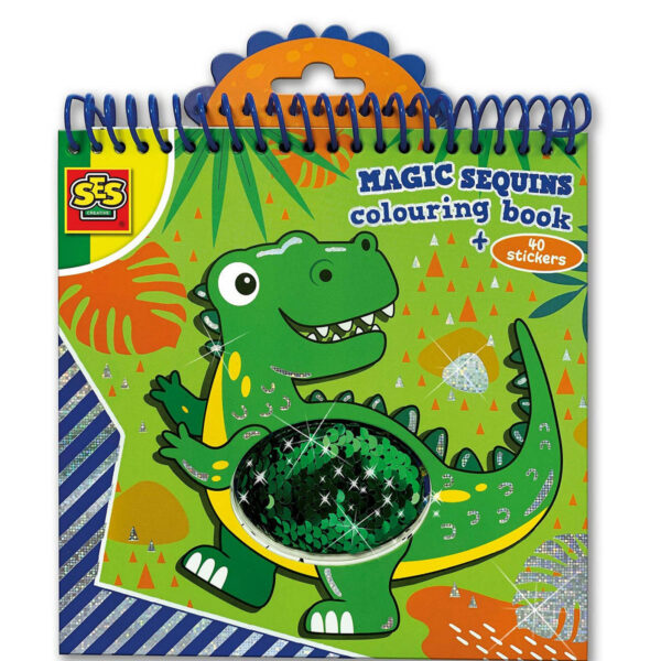 SES Magic pailletten kleurboek (blauw/groen)