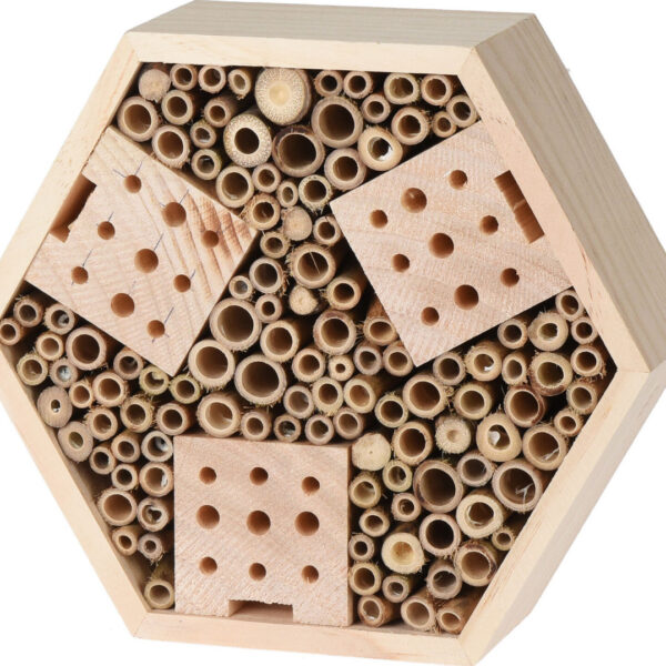 Insectenhotel 22,5 x 20 x 7,5 cm hout naturel