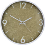 Wandklok Glitter 305x43mm Goud