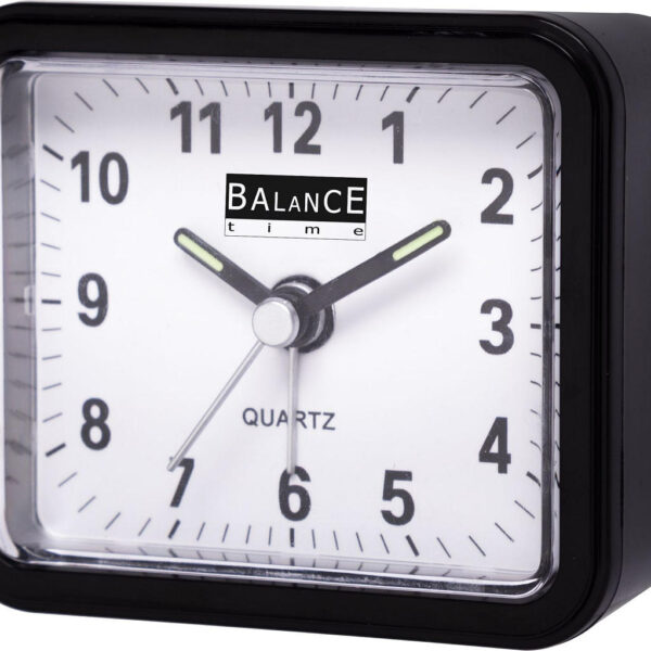 Balance Time wekker analoog zwart