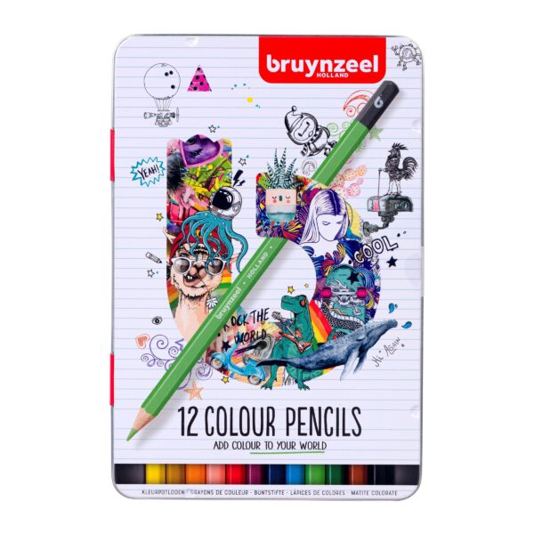 Bruynzeel blik 12 kleurpotloden