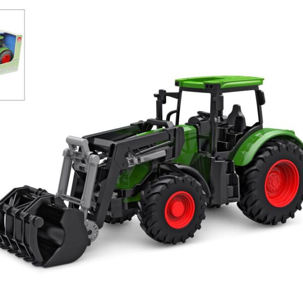 Kids Globe tractor freewheel met frontlader 27cm