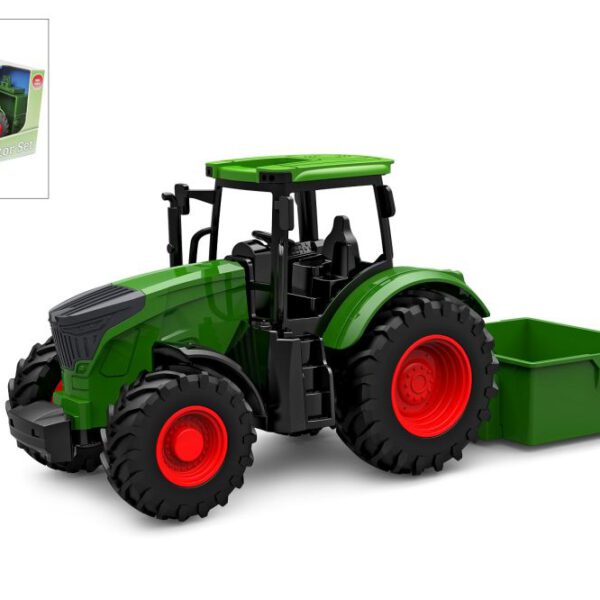 Kids Globe tractor freewheel met met kiepbak 27,5cm