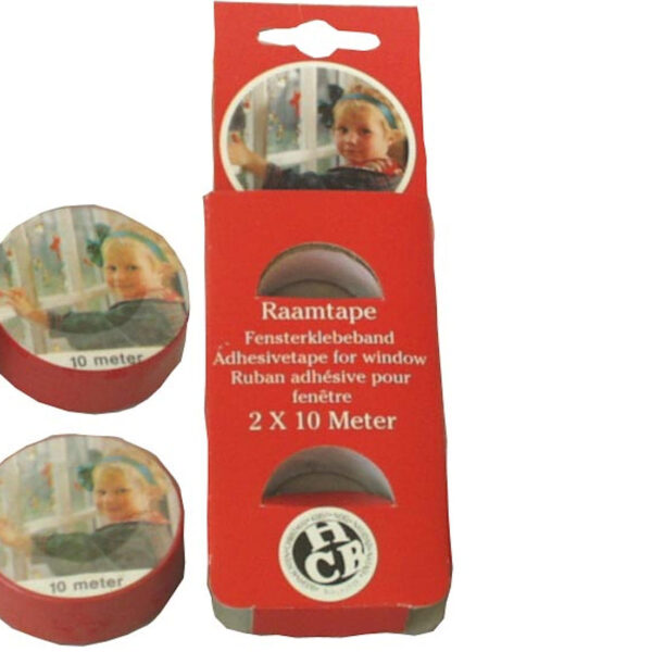 Raamtape Rood 18mmx10mtr 2 rollen