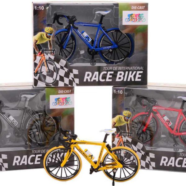 Mini race fiets schaal 1:10 4-kleuren