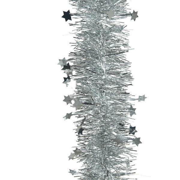 Kerst Slinger Stars 270cm - Zilver