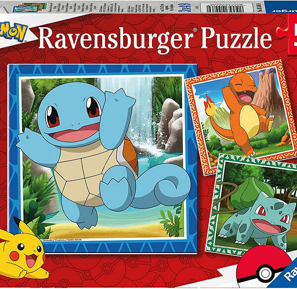 Puzzel 3x49 stukjes Pokemon