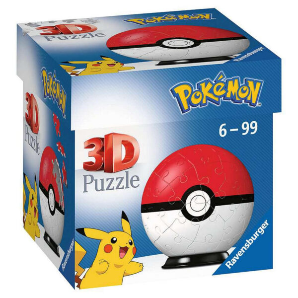 Puzzelbal 54 stukjes Pokemon Pokeball