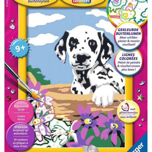 Schilderen op nummer Serie E Dalmatier puppy