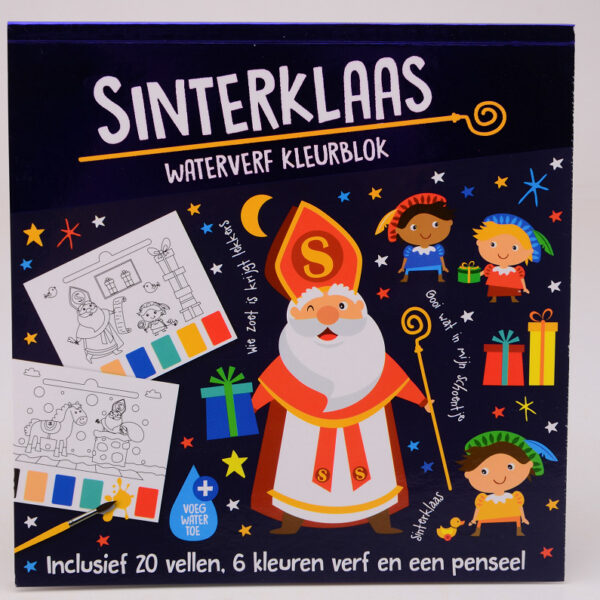 Sinterklaas waterverf kleurblok