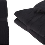 Plaid deken gewattteerd - 200x220cm - Antraciet