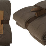 Plaid deken gewattteerd - 200x220cm Taupe