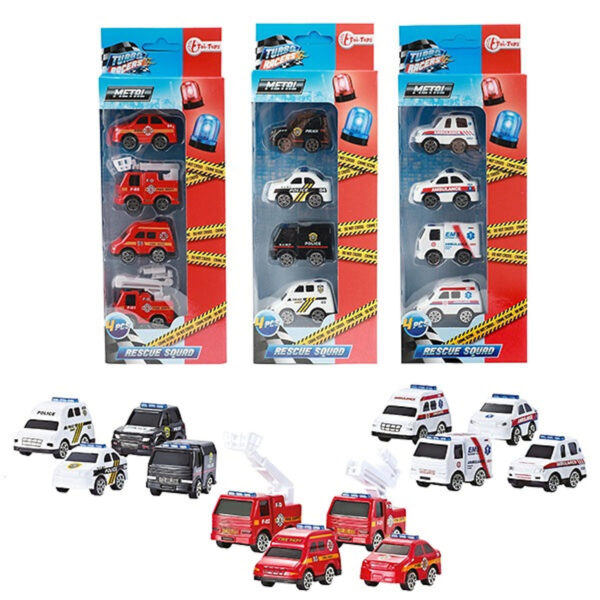 TURBO RACERS Set mini voertuigen 112 -4st 3ass