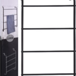 Handdoekrek deur metaal - Zwart