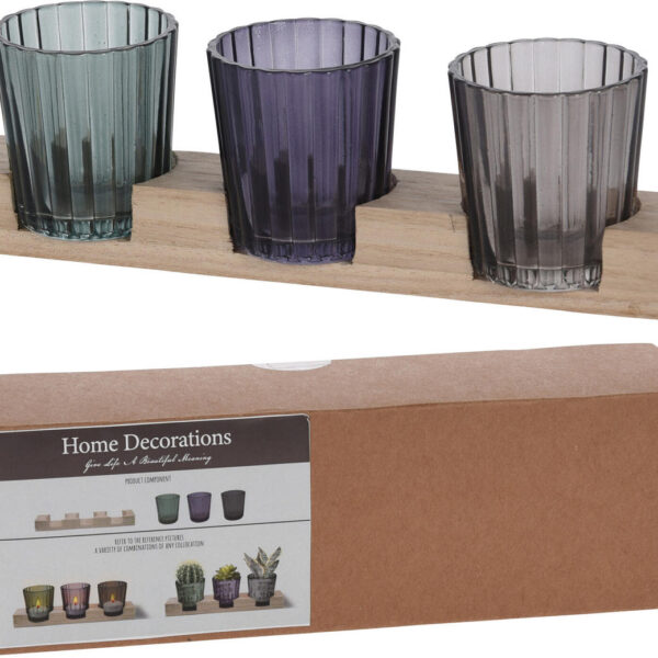 Theelichthouder Home Decorations set 4-delig