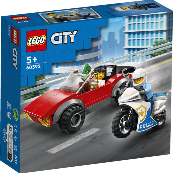 LEGO City Politie Achtervolging auto op politiemotor