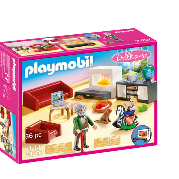 Playmobil Dollhouse Huiskamer met openhaard