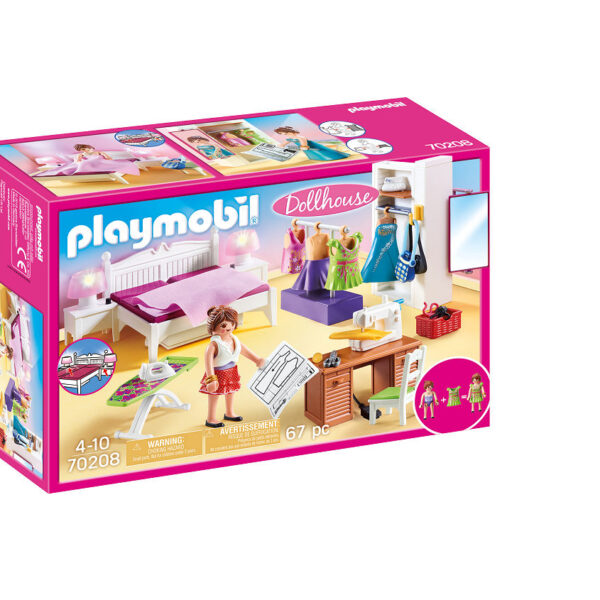 Playmobil Dollhouse Slaapkamer met mode ontwerphoek