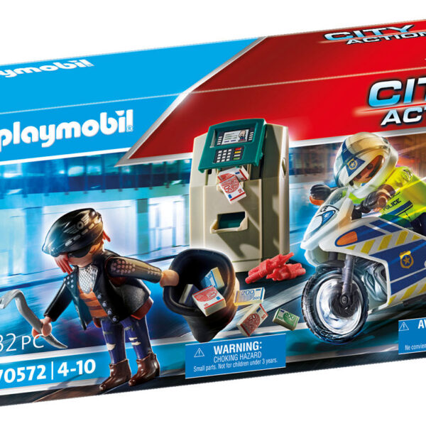 Playmobil City Action Politie achtervolging van de geldrover